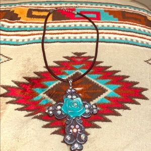 Western cross necklace